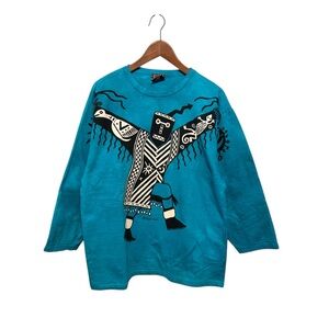 🇨🇦 Vtg DaGoli “Celestial Dancer” Tie-dye Sweater size Medium